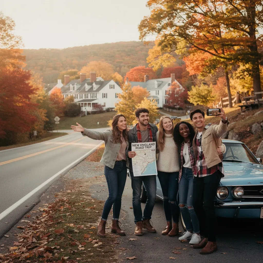 Karta trasy z zaznaczonymi atrakcjami turystycznymi.