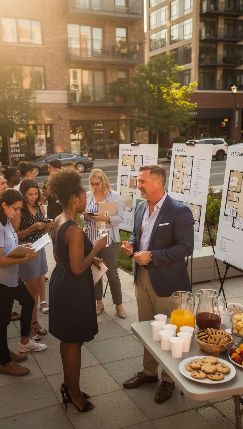 Widok na mieszkanie do wynajęcia w przyjaznej okolicy.