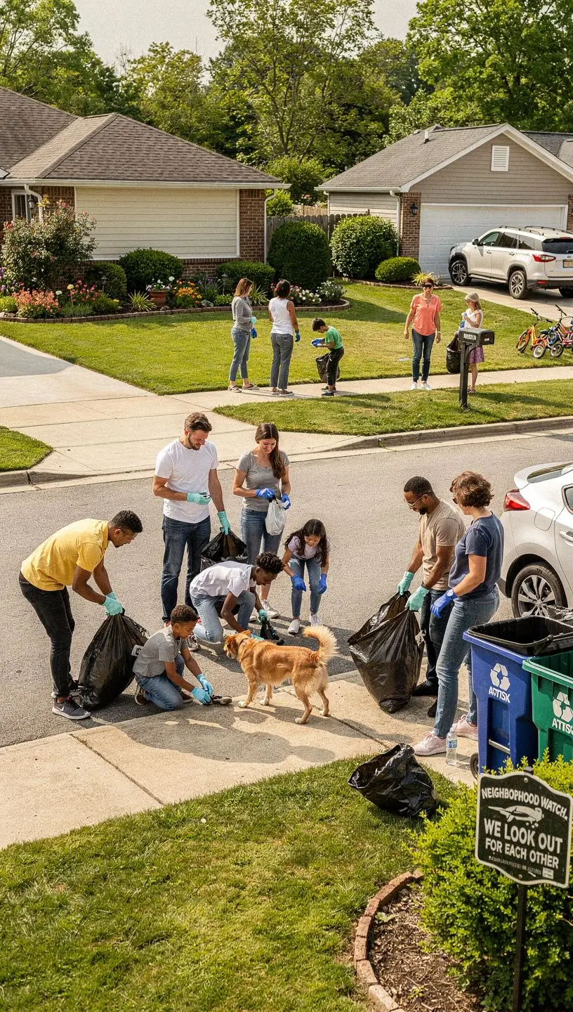 Rodzina przeglądająca oferty mieszkań w USA.