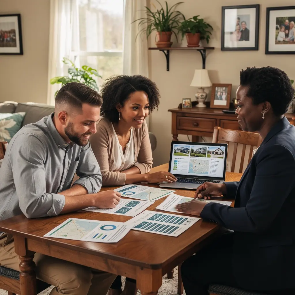 Zespół planowania oceniający bezpieczeństwo sąsiedztwa w USA przy analizie wynajmu i zakupu domów.